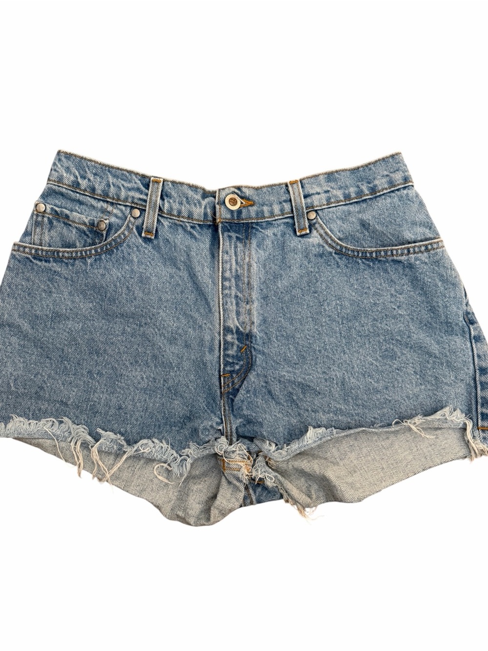 Vintage Levi’s SilverTab Jean Shorts Women’s 90s Acid Wash Cutoff Shorts Size ~8